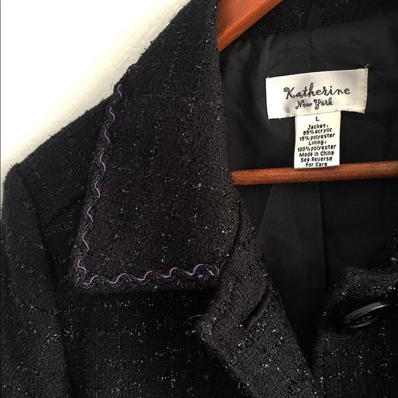 ✨Crop Blazer Jacket by Katherine of NY - Size L✨ - Picture 4 of 8